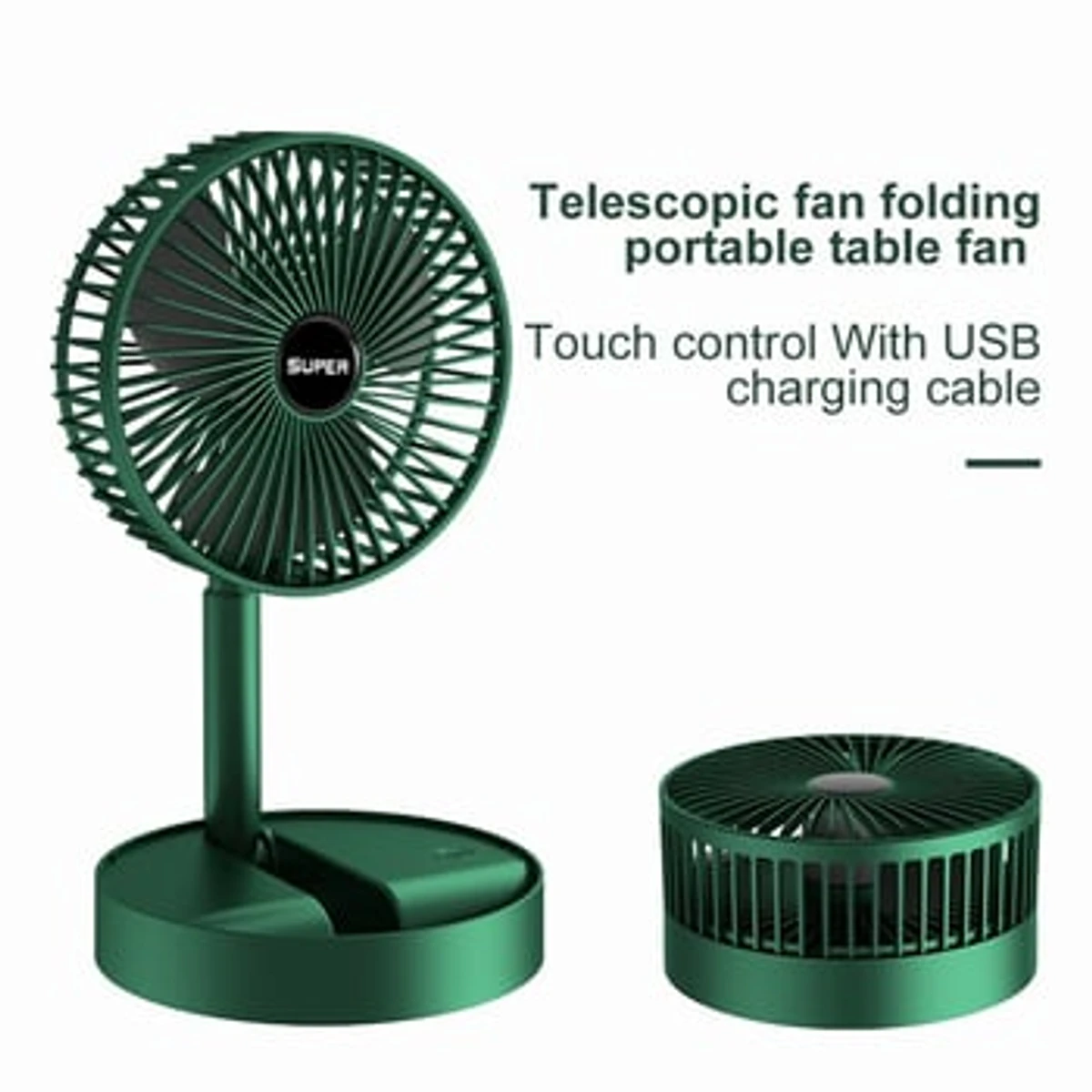 Mini Foldable Telescopic Fan USB Rechargeable Portable