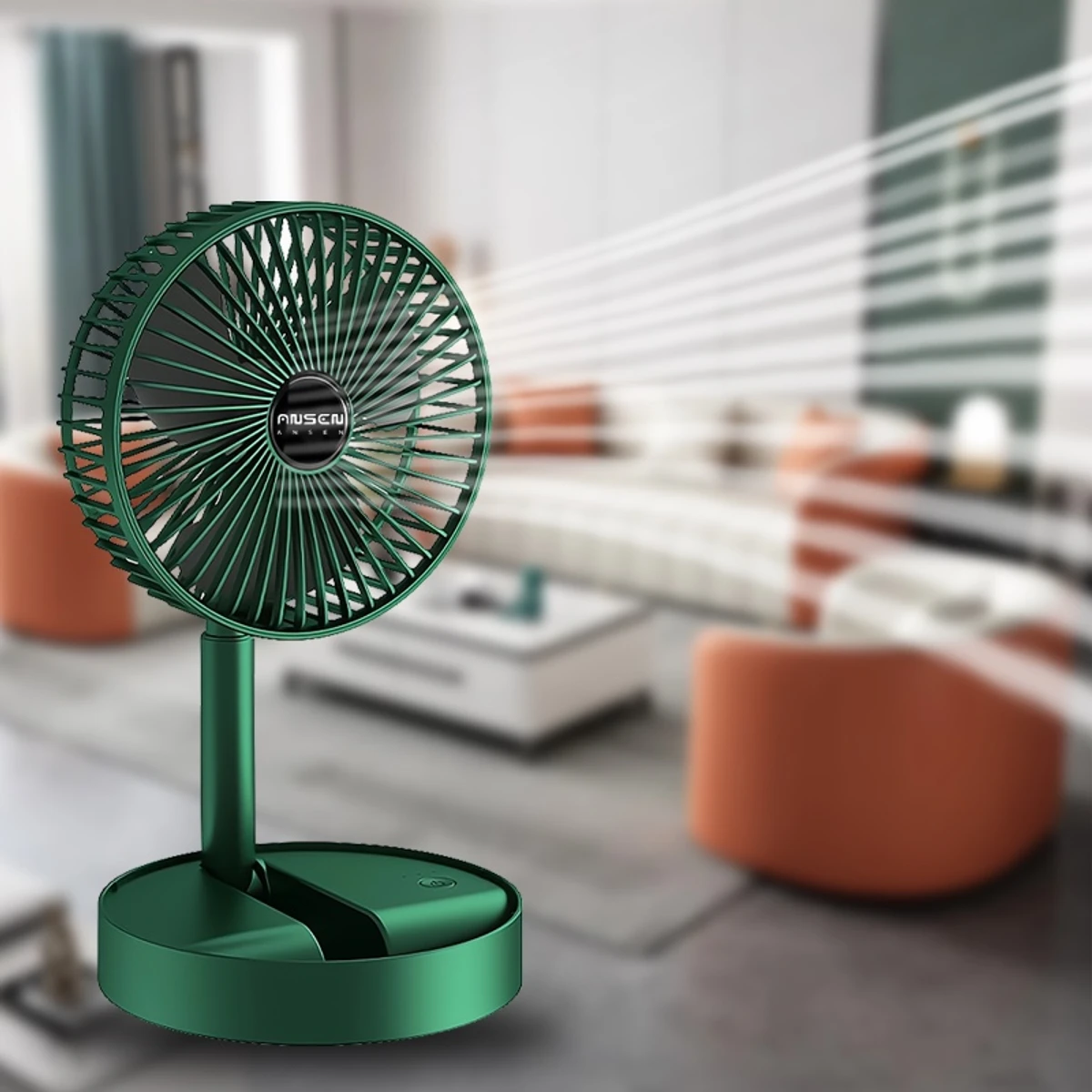 Mini Foldable Telescopic Fan USB Rechargeable Portable